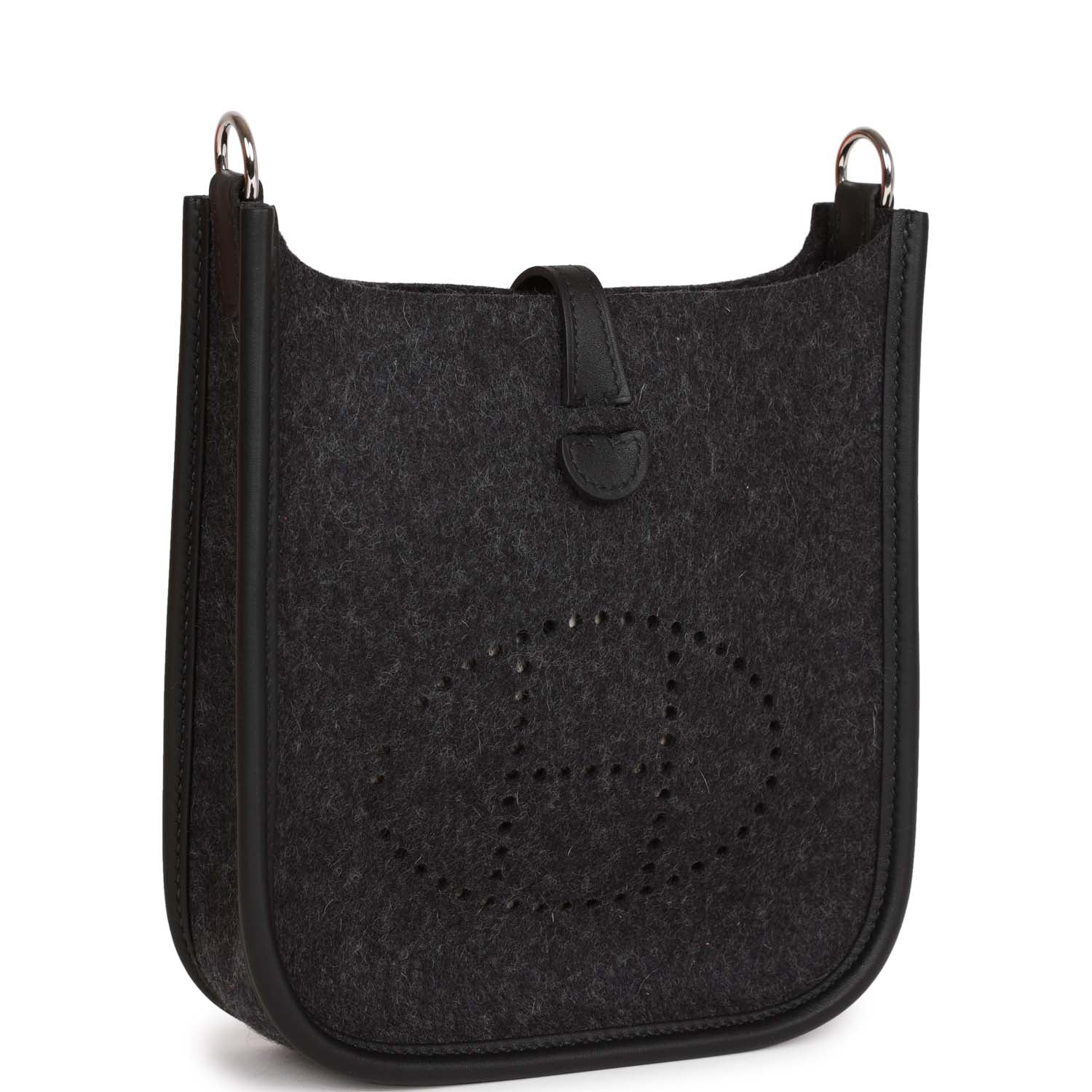Hermes Evelyne TPM Graphite Feutre and Black Swift Palladium Hardware