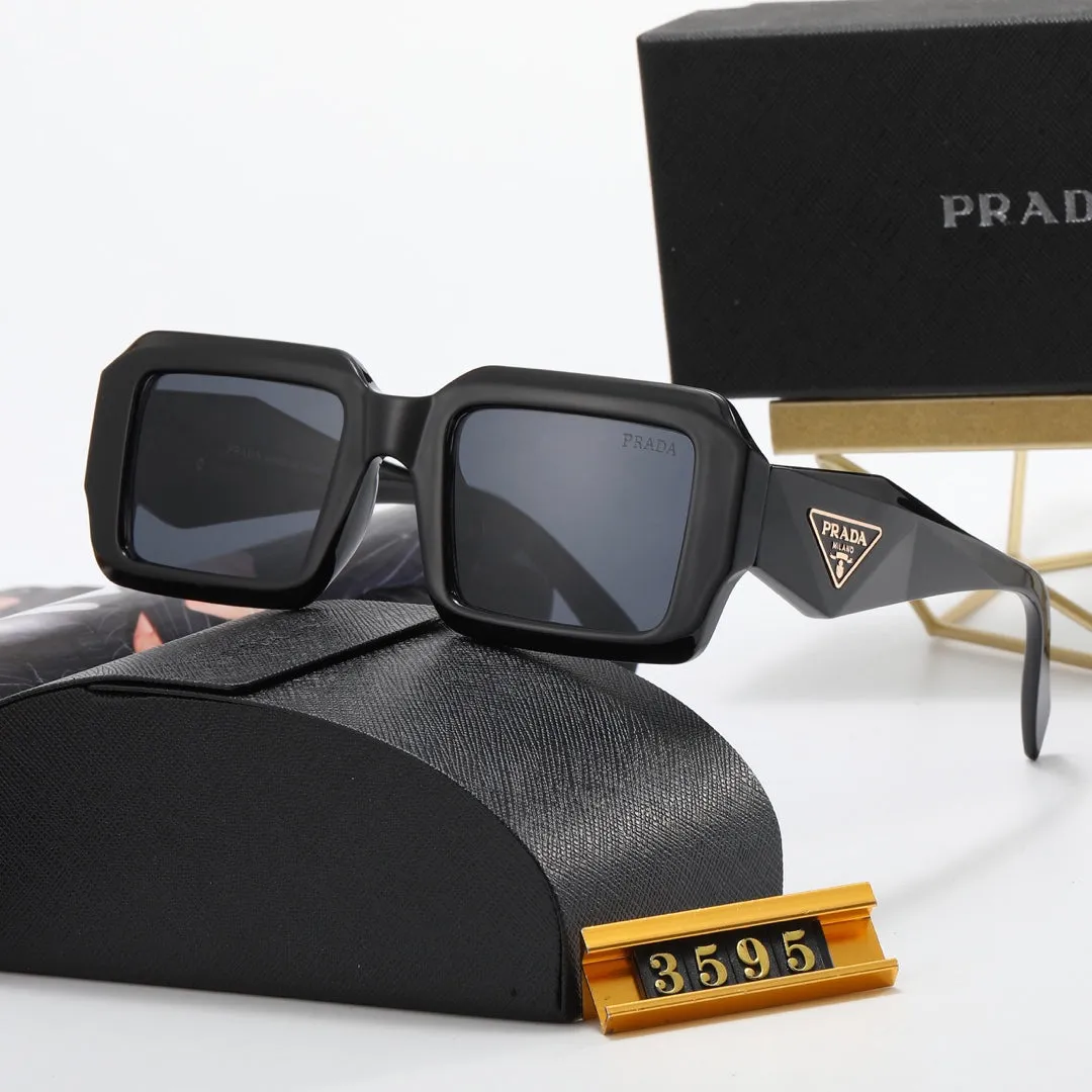 5-color fashion PRA triangle letter temple polarized sunglasses