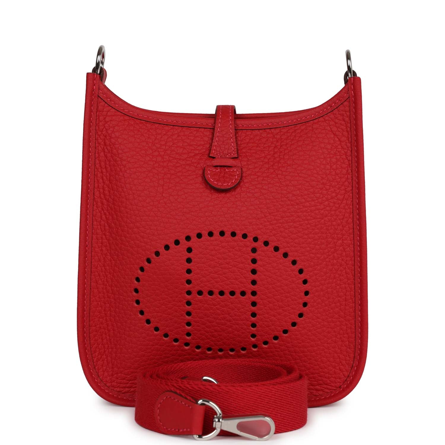 Hermes Evelyne TPM Rouge Piment Clemence Palladium Hardware