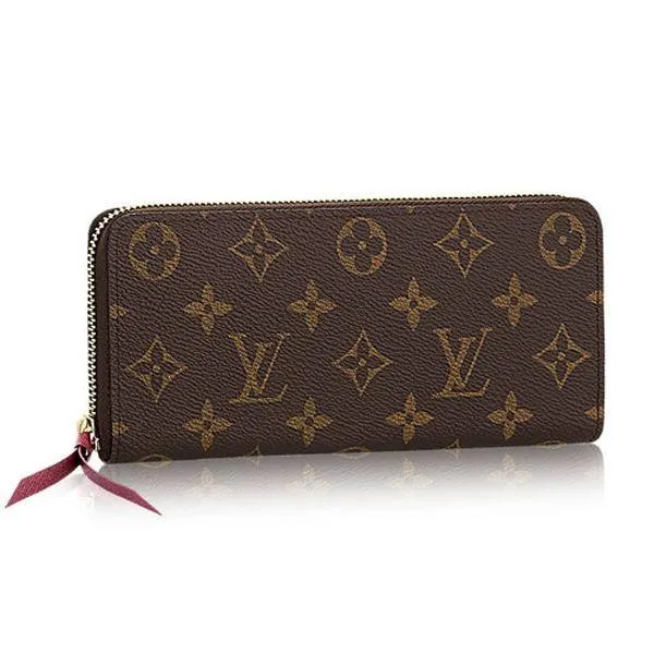 Monogram Canvas Clemence Wallet Fuchsia M60742