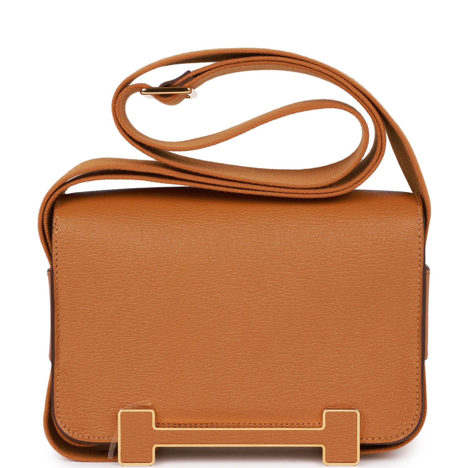 Hermes Geta Caramel Chevre Gold Hardware