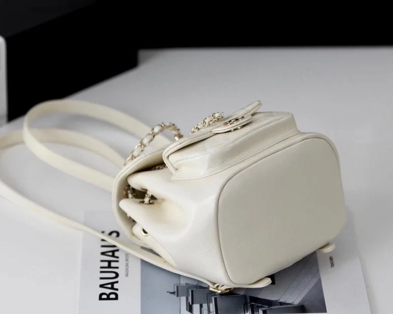 Chanel Backpack White For Women 7 in/18cm