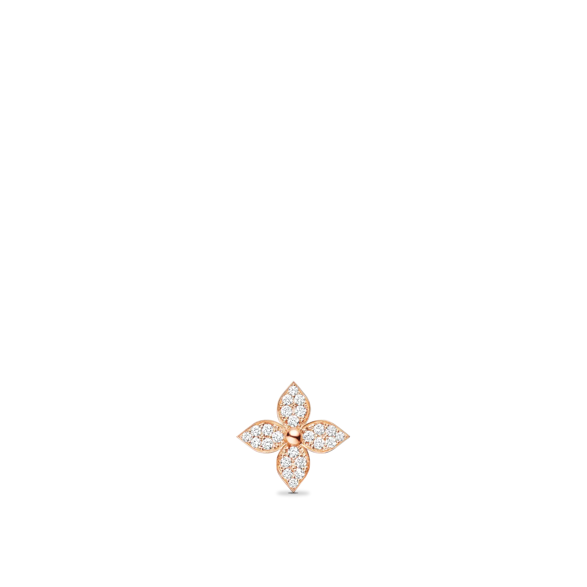 Star Blossom Rose Gold and Diamond Stud Earrings