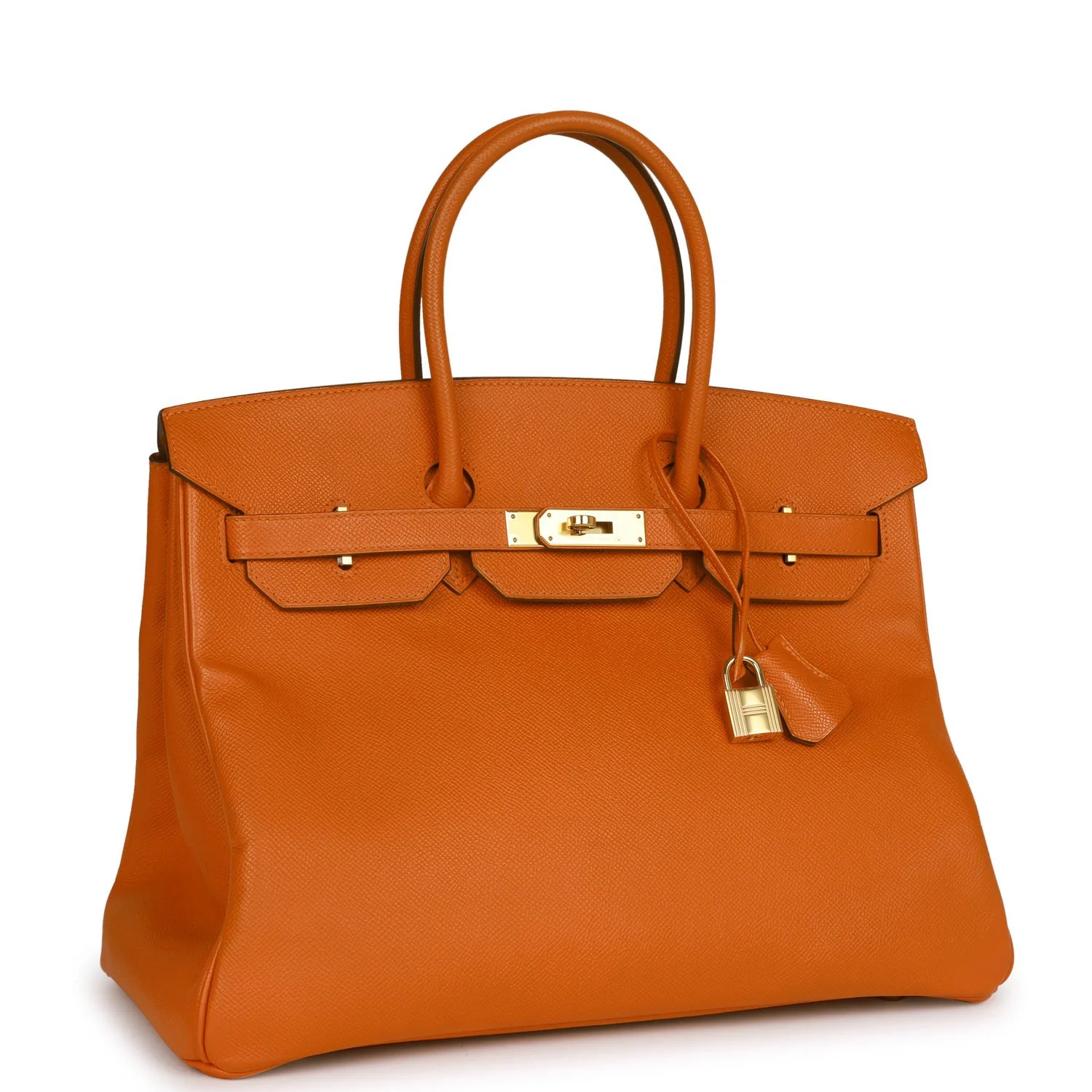 Pre-owned Hermes Birkin 35 Feu Epsom Gold Hardware