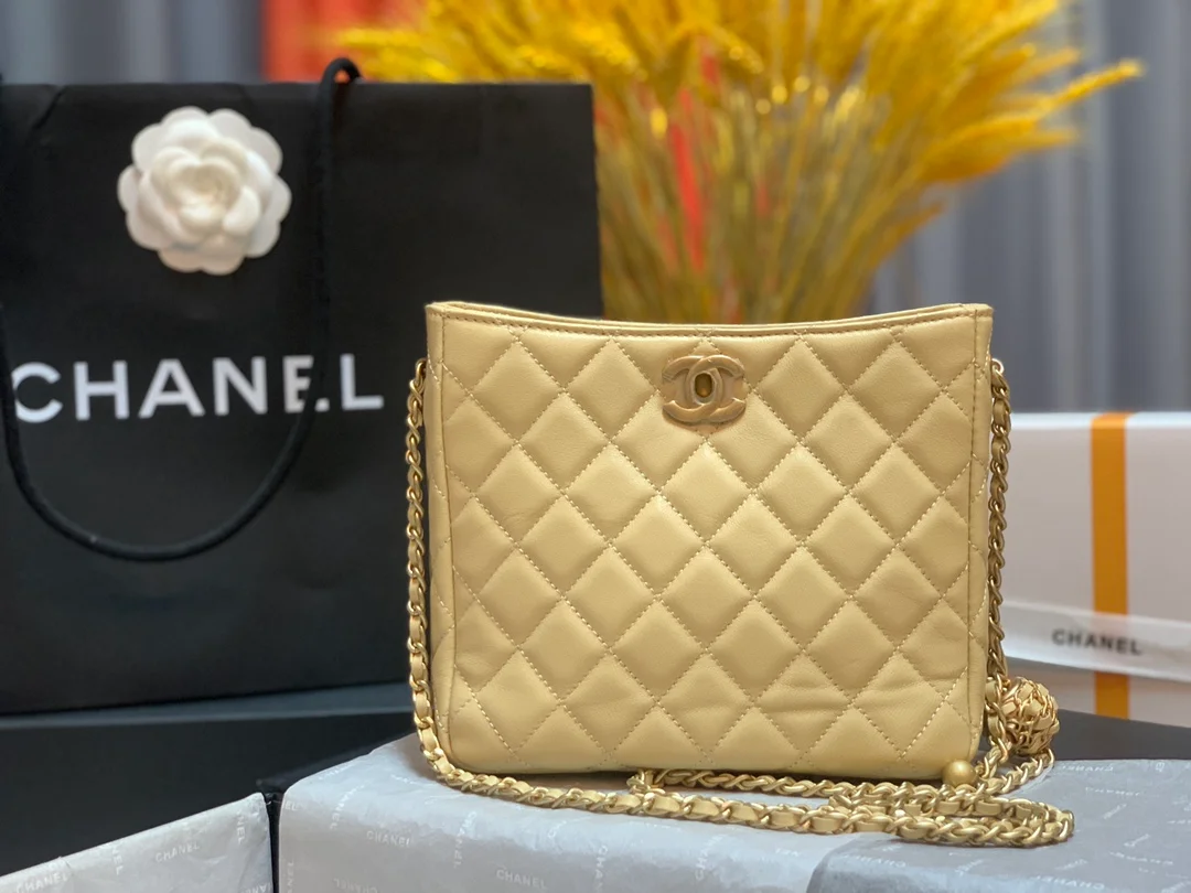 Chanel Hobo Handbag Beige Bag For Women 16cm/6in