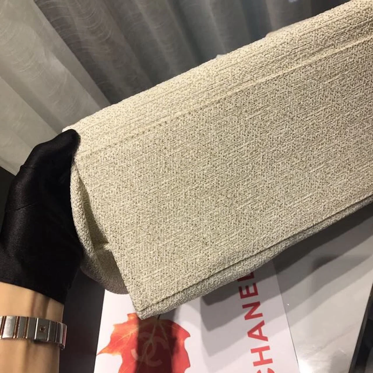 Chanel Deauville Tote Tweed Canvas Bag Fall/Winter Collection, Beige/Cream/Gold/Multi For Women 15in/38cm