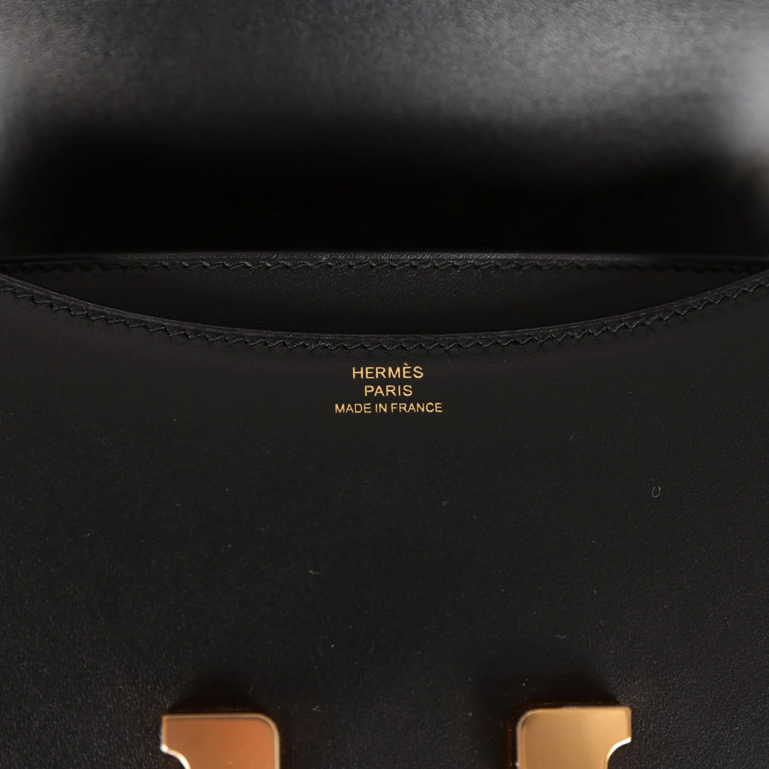 Hermes Constance 18 Black Veau Monsieur Rose Gold Hardware