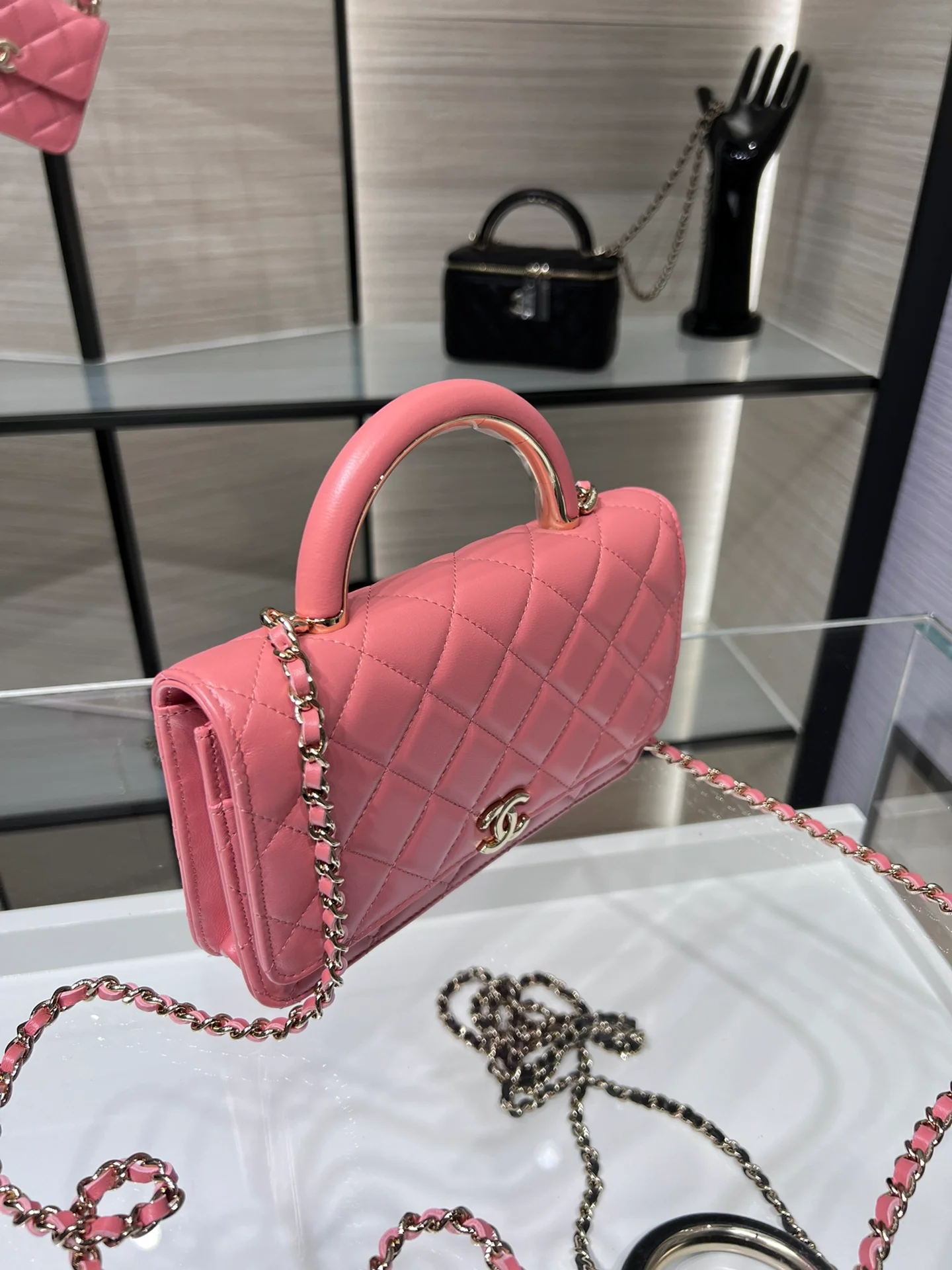 Chanel WOC 19 Chain Wallet Bag Gold Hardware Pink For Women, Women’s Handbags, Shoulder Bags 7.5in/19cm