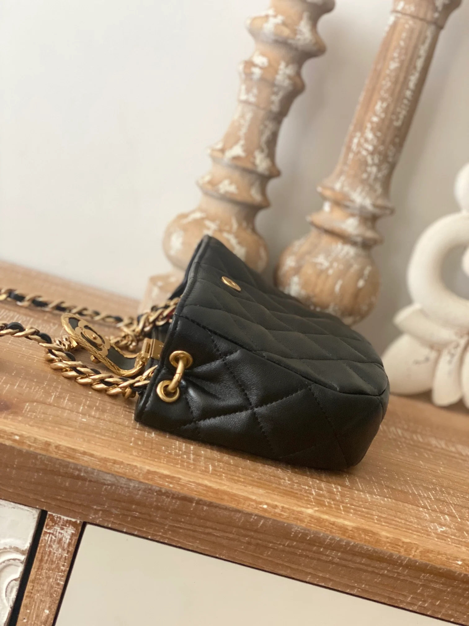 Chanel Small Hobo Bag Gold Hardware Black For Women, Women’s Handbags, Shoulder Bags 7.5in/19cm