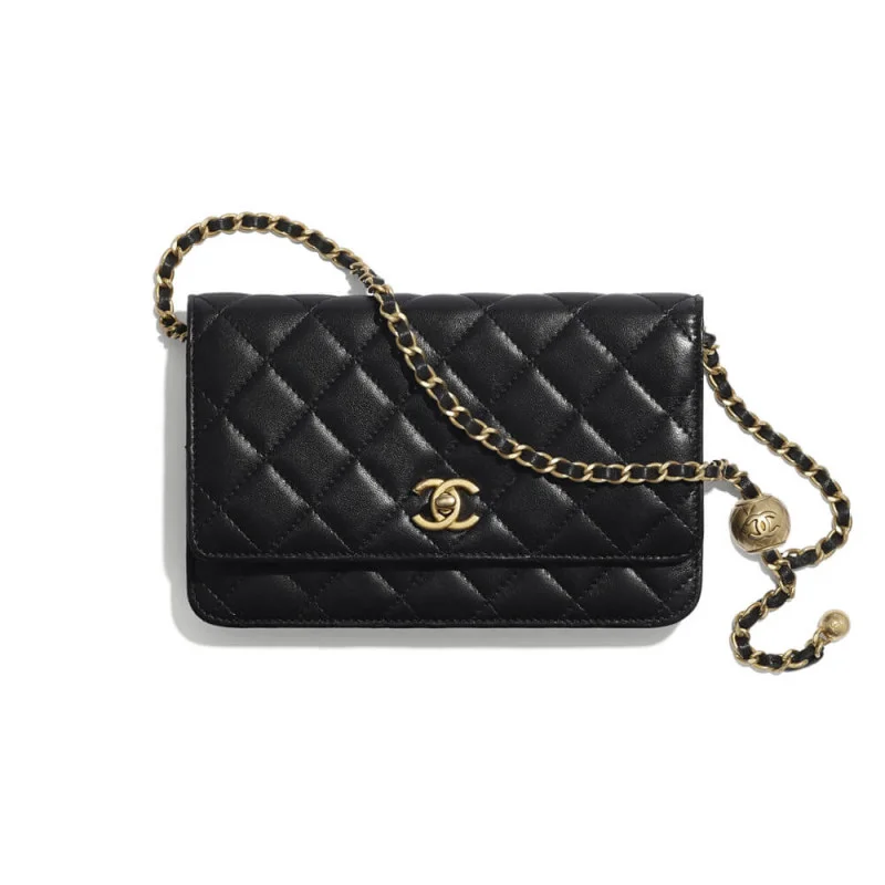 Chanel W-With -Details On Strap Ap1450 In Lambskin
