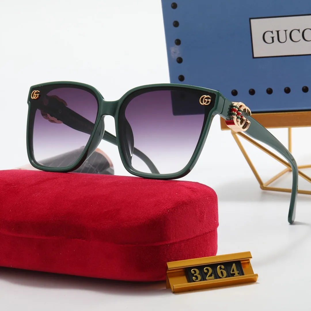 4 color fashion green red double G polarized sunglasses