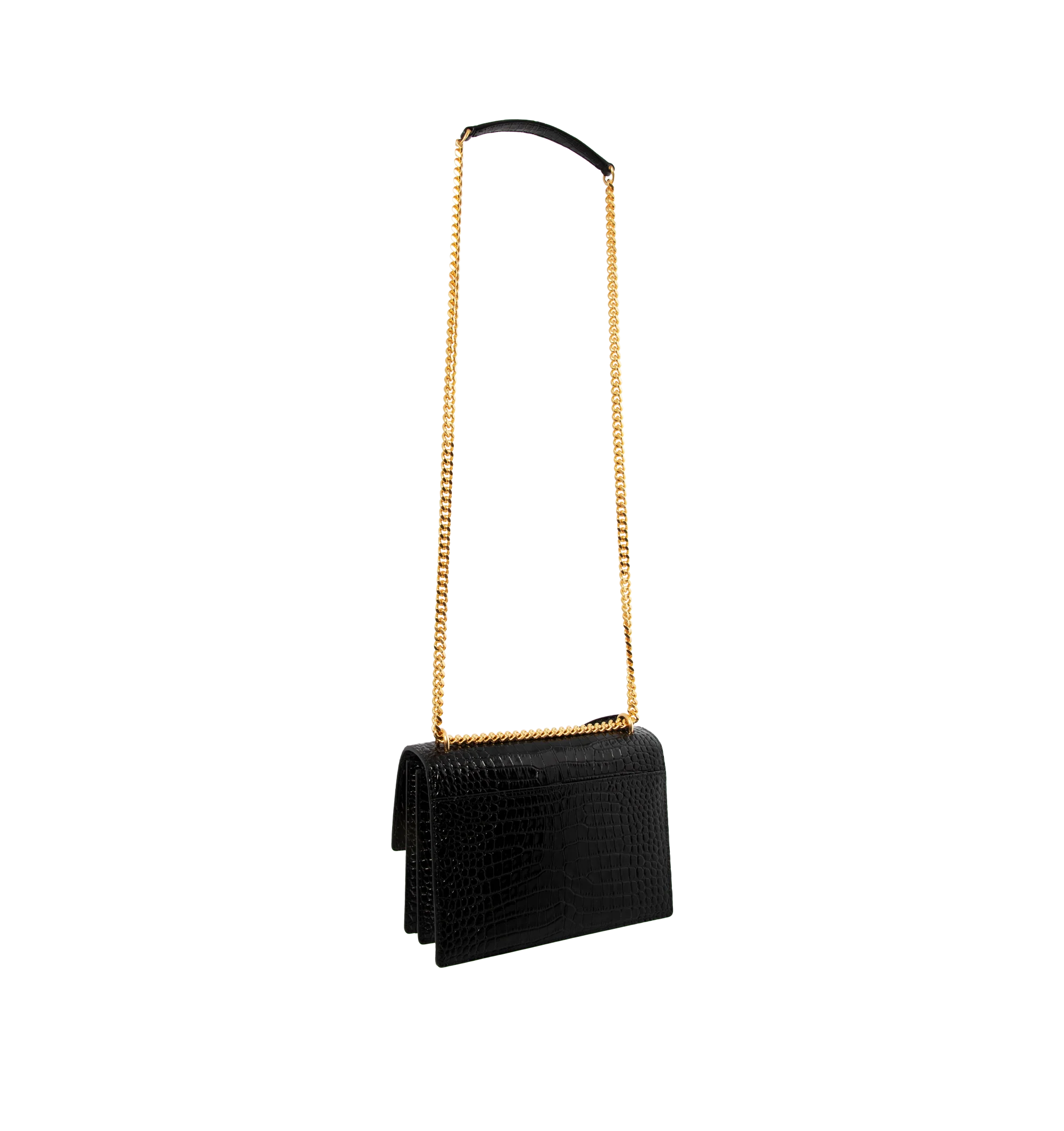 SUNSET MEDIUM CROC EMBOSSED BAG