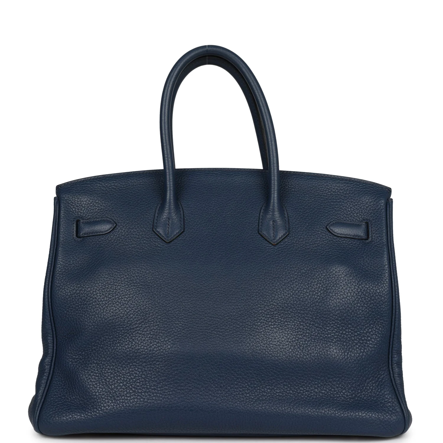 Pre-owned Hermes Birkin 35 Bleu De Prusse Clemence Palladium Hardware