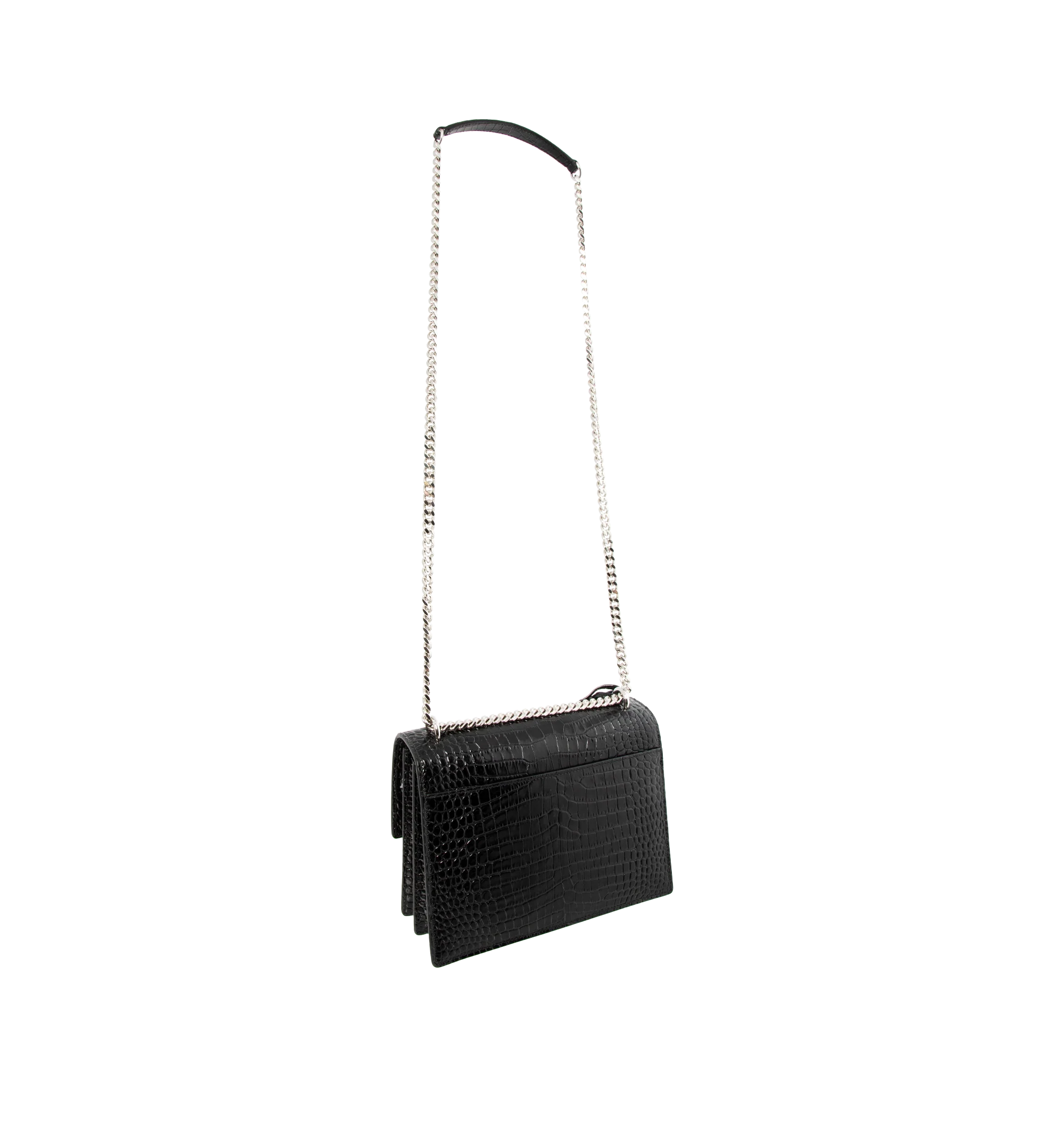 SUNSET MEDIUM CROC EMBOSSED BAG