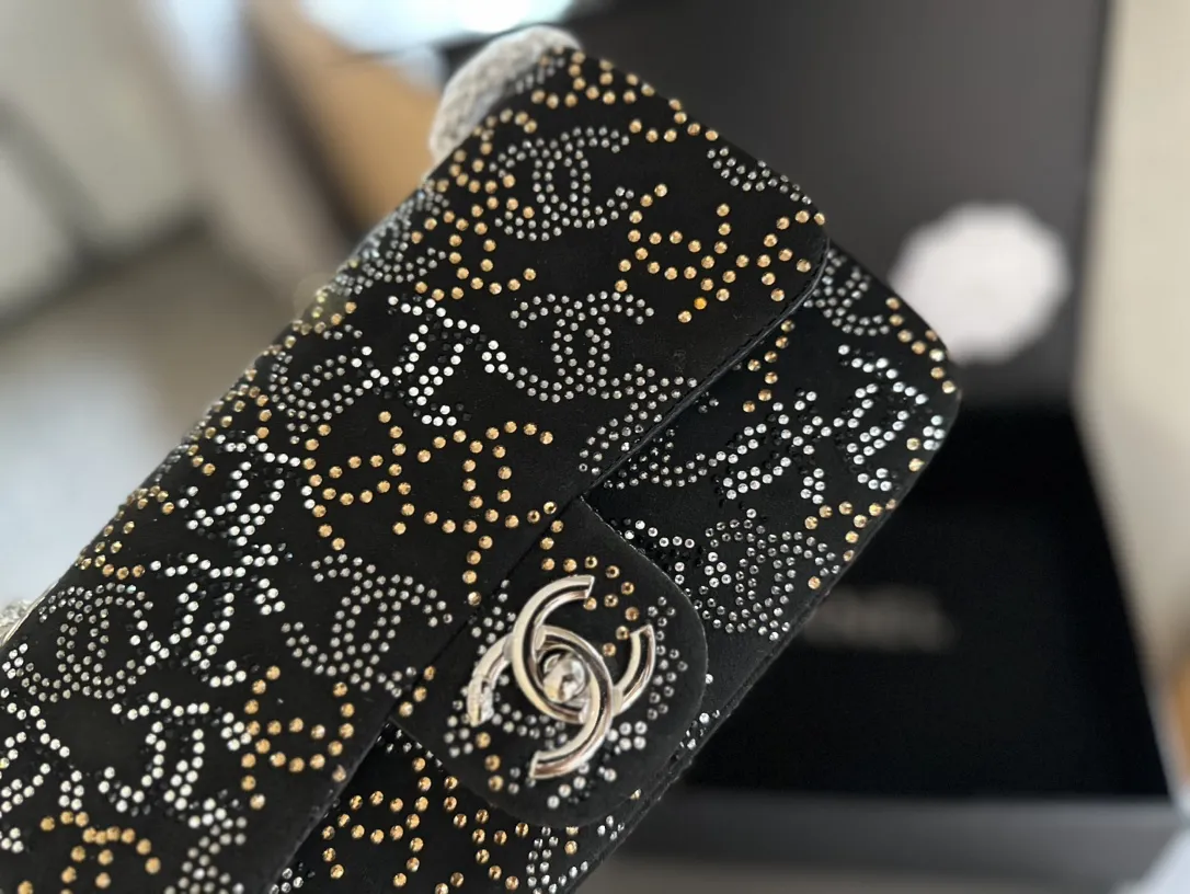 PARIS-SHANGHAI STUDDED CC FLAP BAG