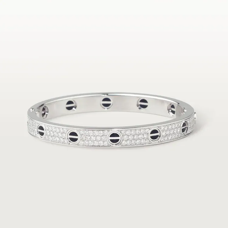 LOVE BRACELET, DIAMOND-PAVED, CERAMIC