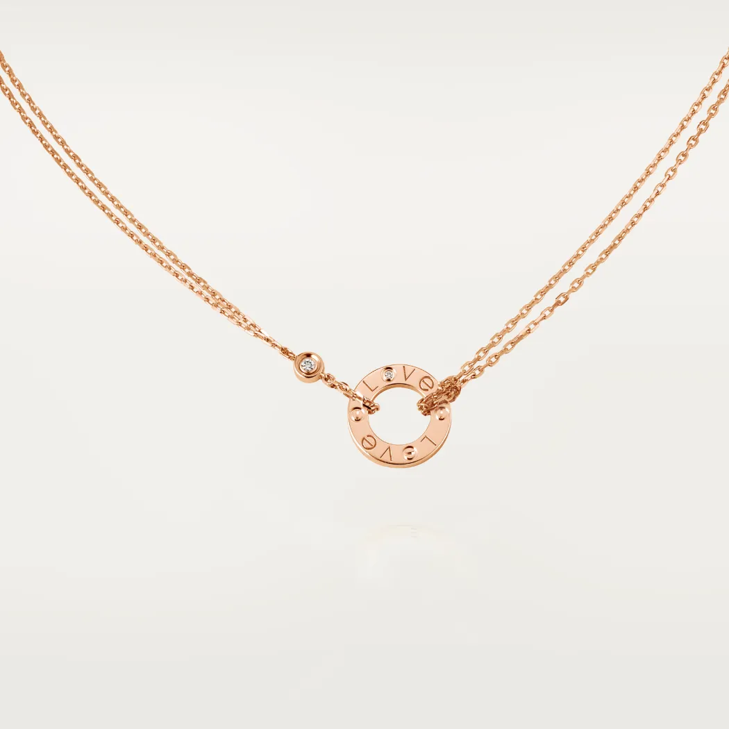 LOVE NECKLACE, 2 DIAMONDS