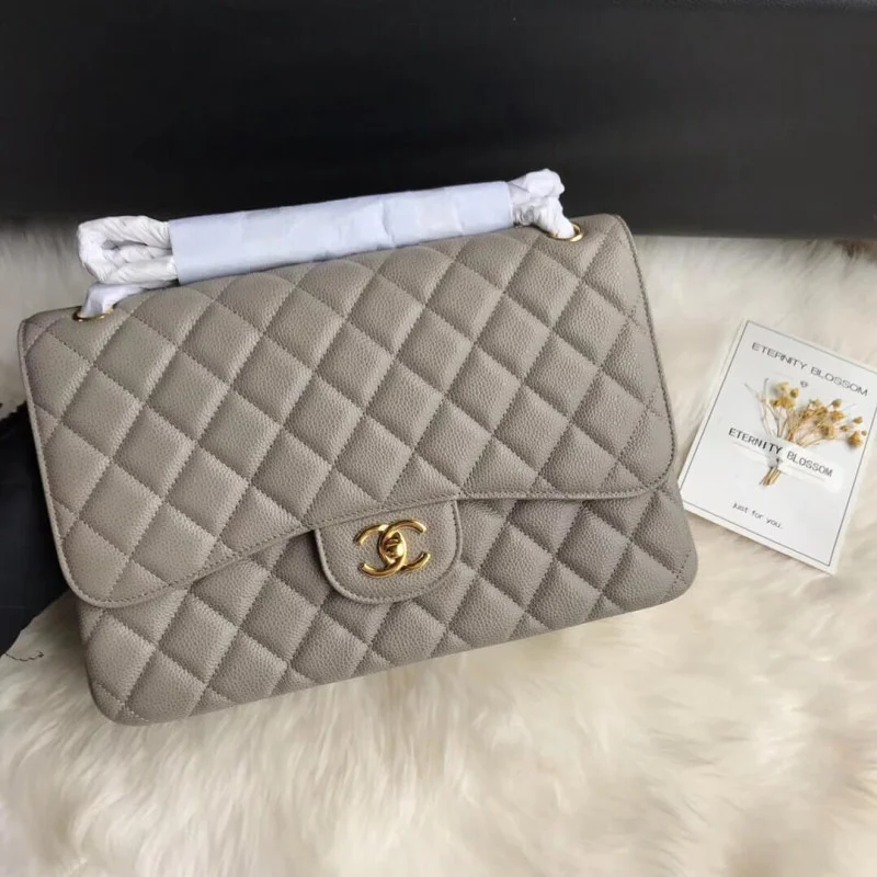 Chanel Caviar Calfskin 30Cm Class-Flap Bag A01113