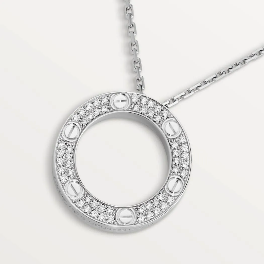 LOVE NECKLACE, DIAMOND-PAVED