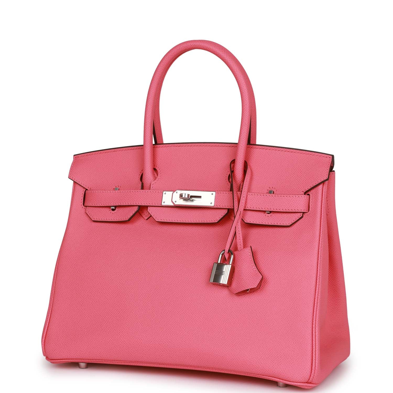 Pre-owned Hermes Birkin 30 Rose Confetti Epsom Palladium Hardware