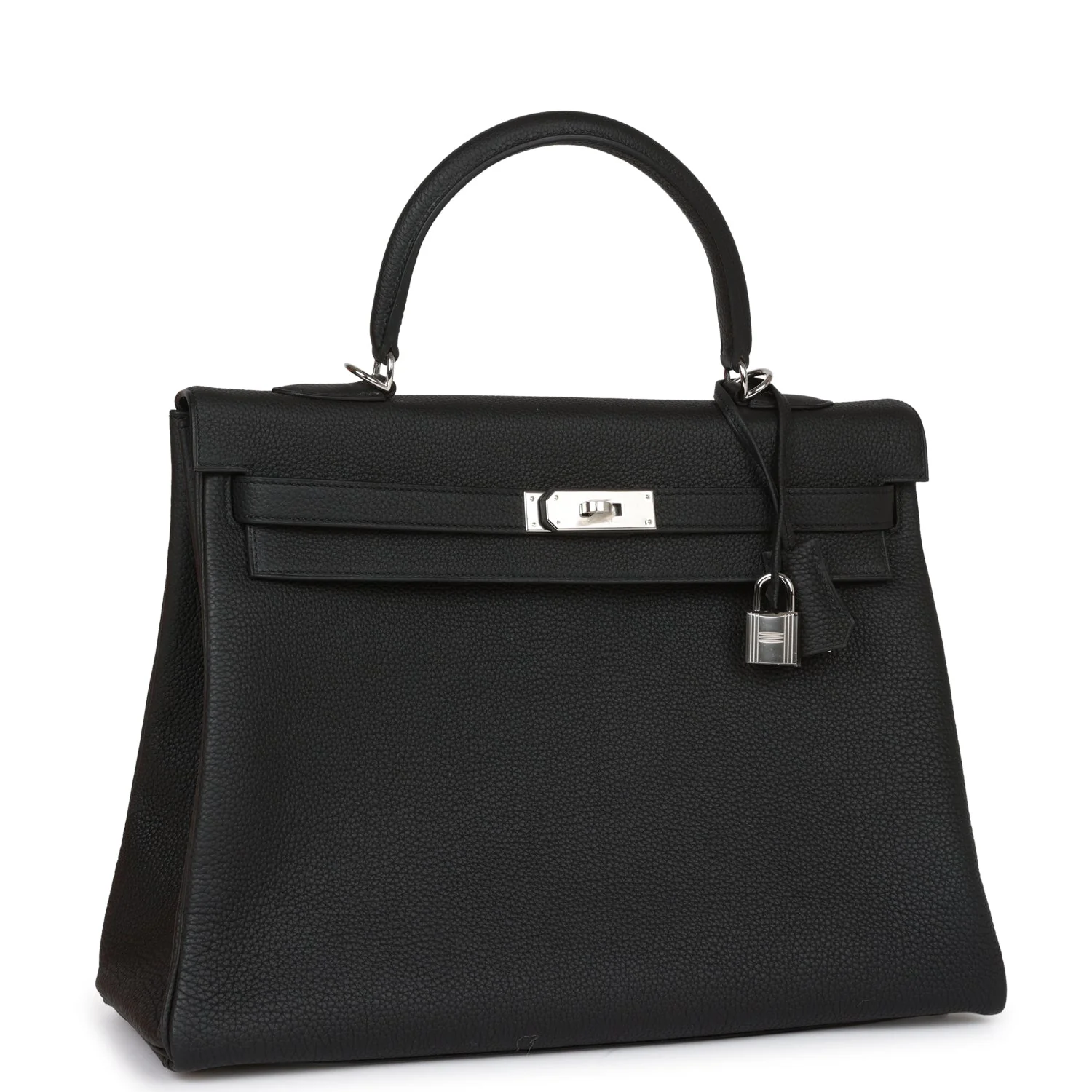 Hermes Kelly Retourne 35 Black Togo Palladium Hardware