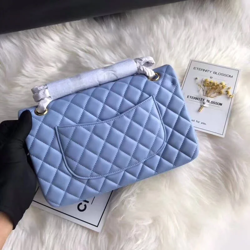 Chanel 1112 Blue Medium Size 2.55 Lambskin Leather Flap Bag