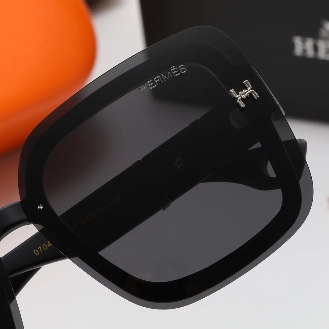 4 color luxury silver frosted Large H polarized sunglasses