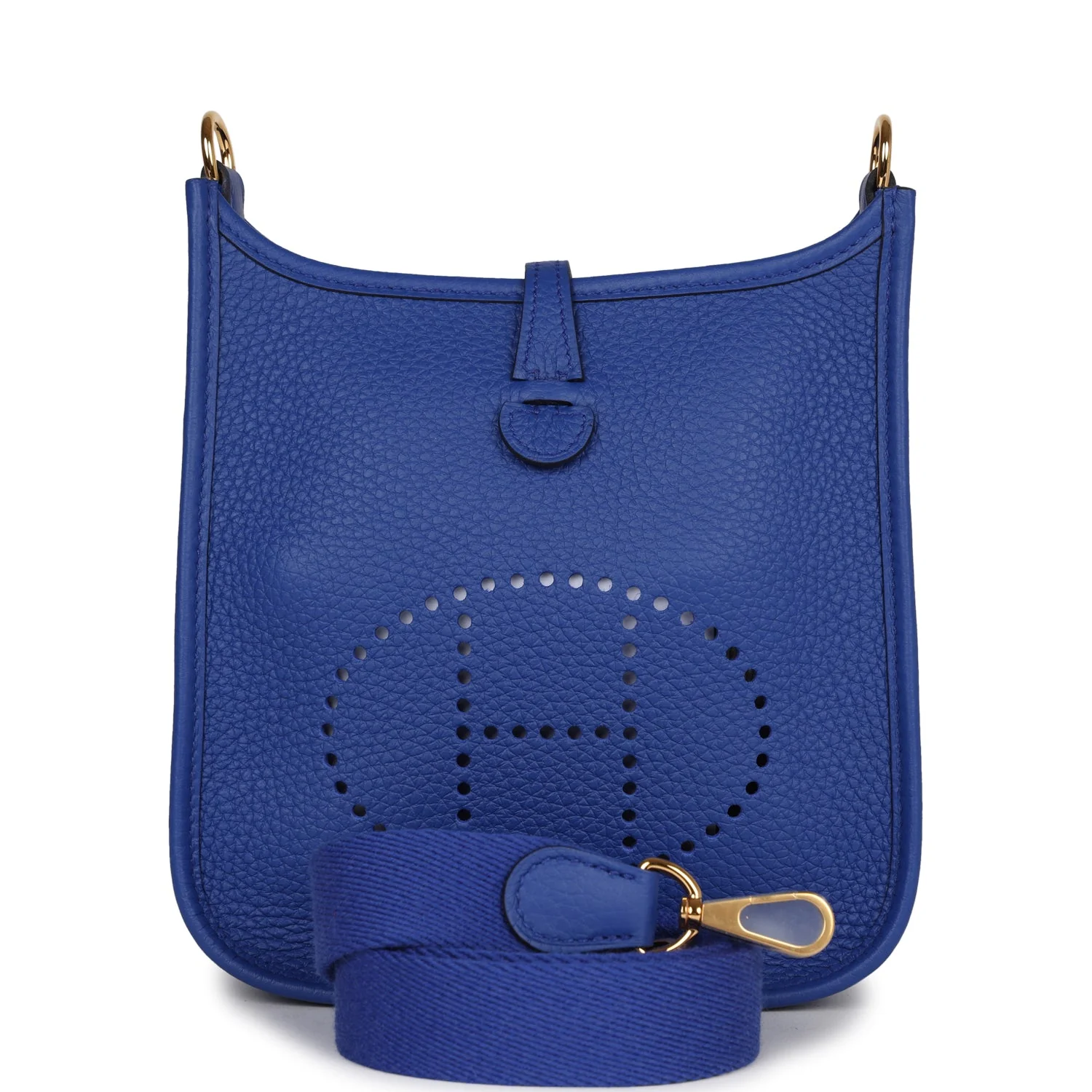 Hermes Evelyne TPM Bleu Royal Clemence Gold Hardware