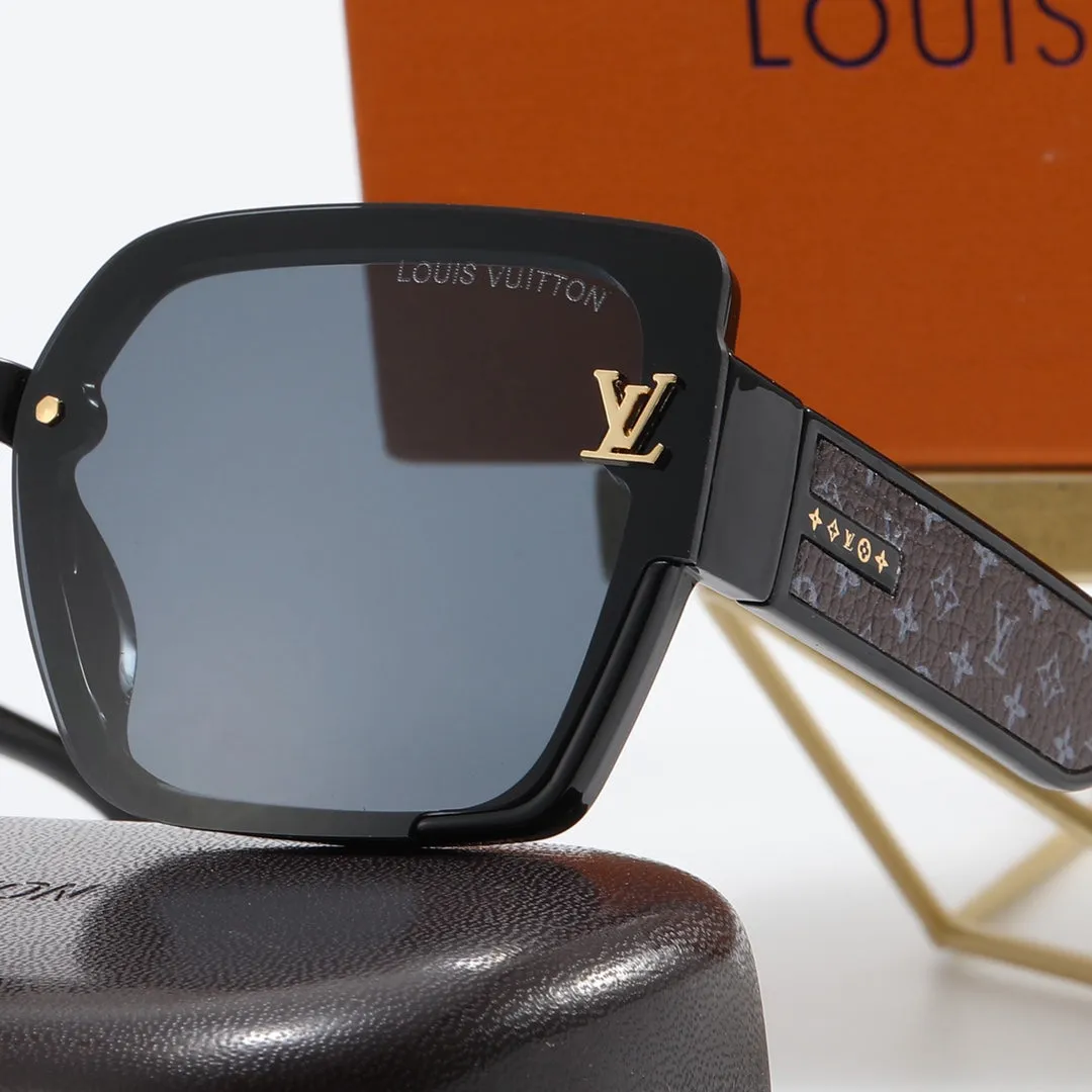 5-color fashion four-leaf clover print temple polarized sunglasses