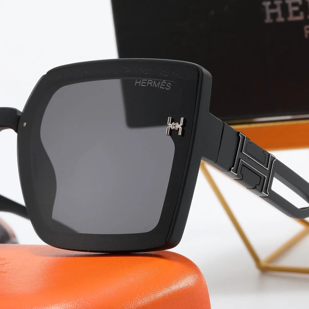 4 color fashion big H hollow temple polarized sunglasses