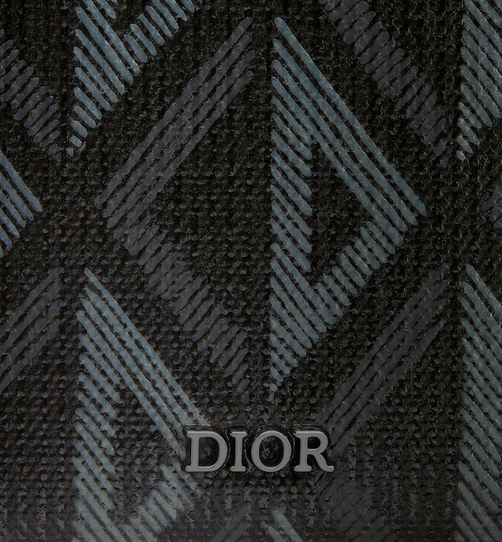 Vertical Bifold Wallet  Black CD Diamond Canvas