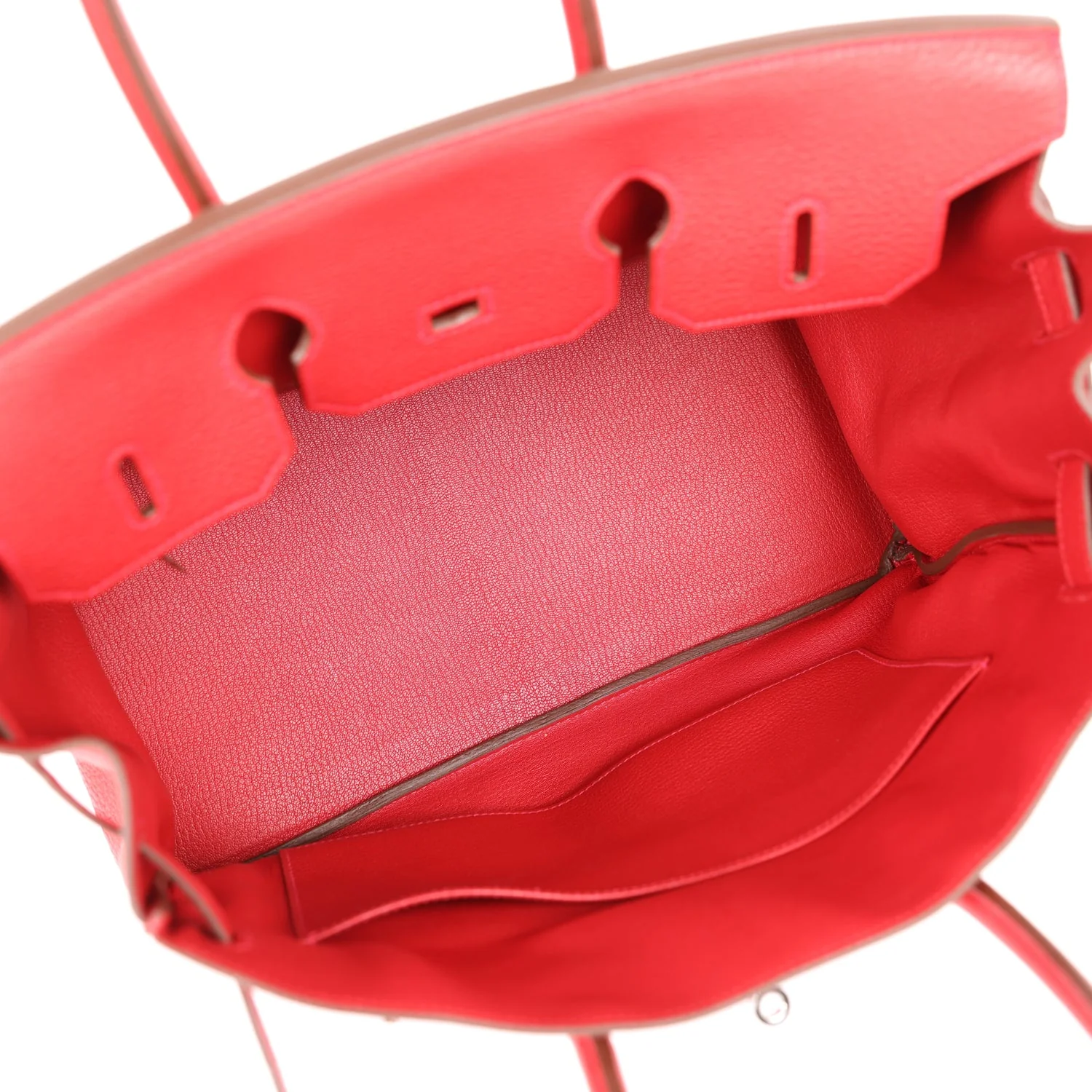 Pre-owned Hermes Birkin 35 Rouge Casaque Clemence Palladium Hardware