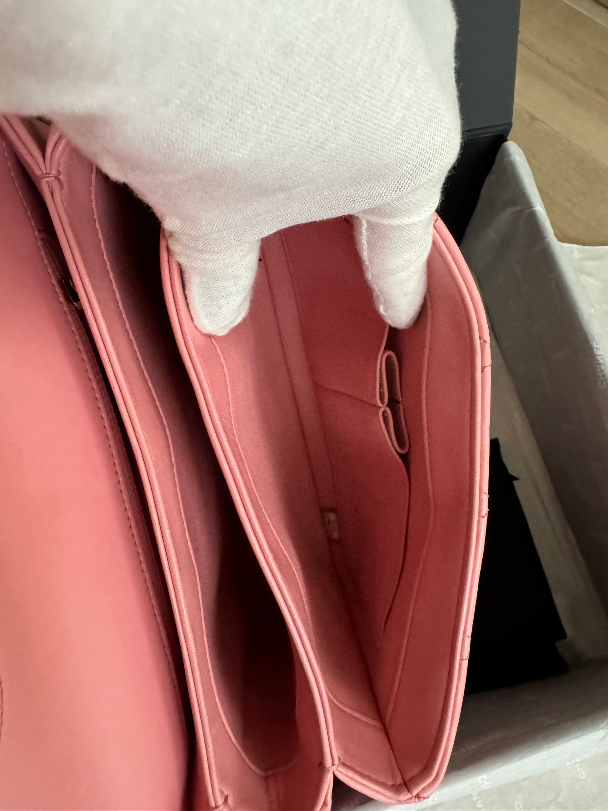 CHANEL TRENDY SMALL BABY PINK LAMBSKIN GHW