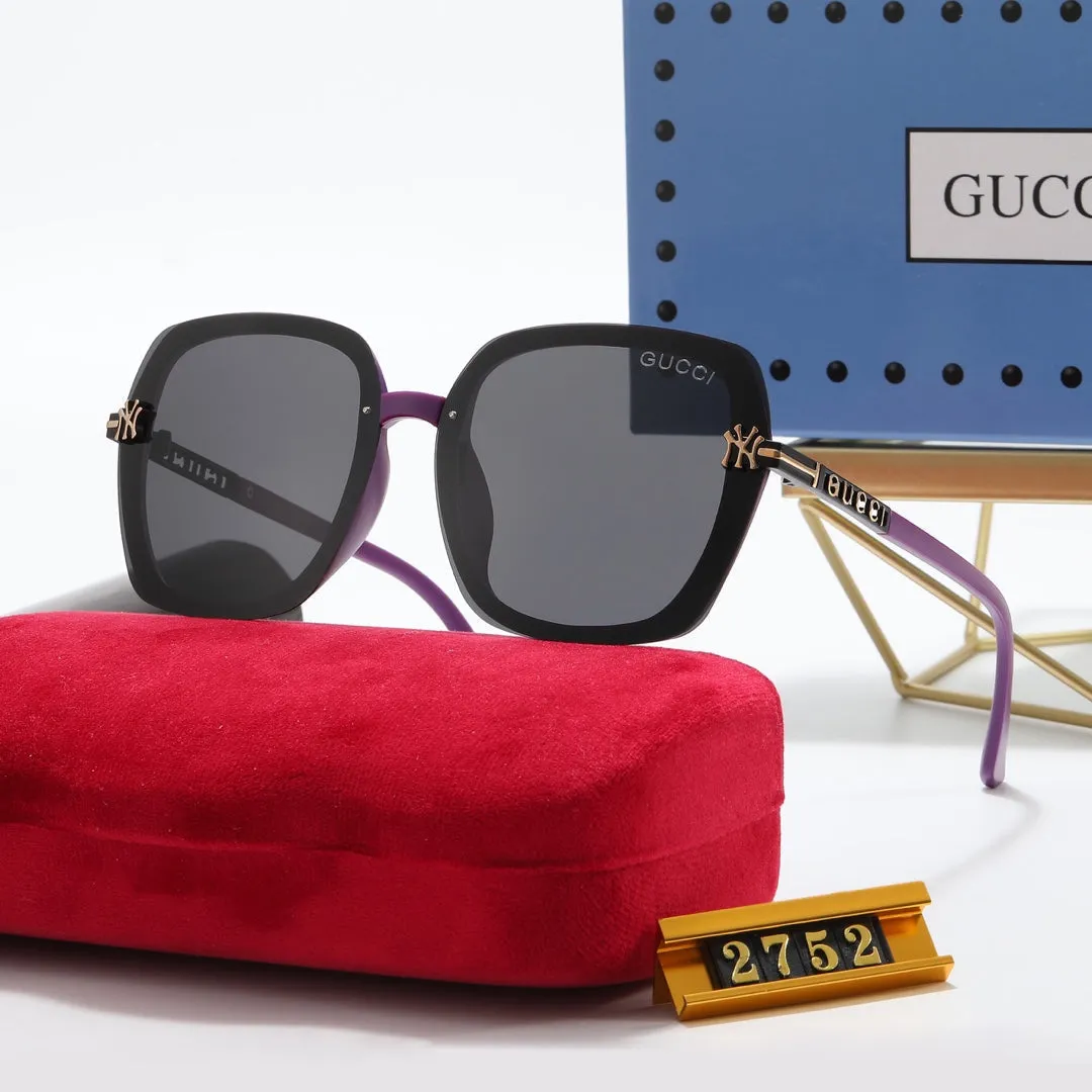 5 Colors Fashion Oval Hollow Double G Polarized Sunglasses