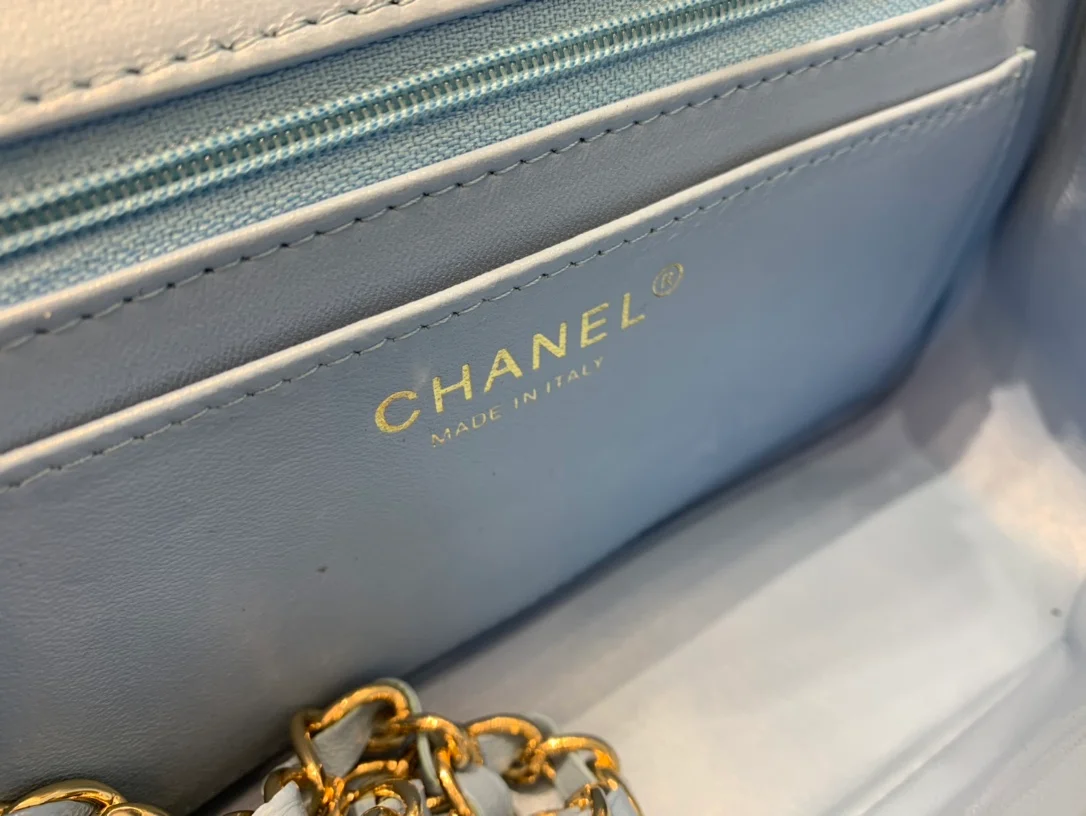 Chanel Navy Sparkle Tweed Classic Mini Rectangular Flap Bag For Women 20cm/7.5in