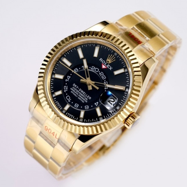 Sky-Dweller Gold Black Index Dial 42mm