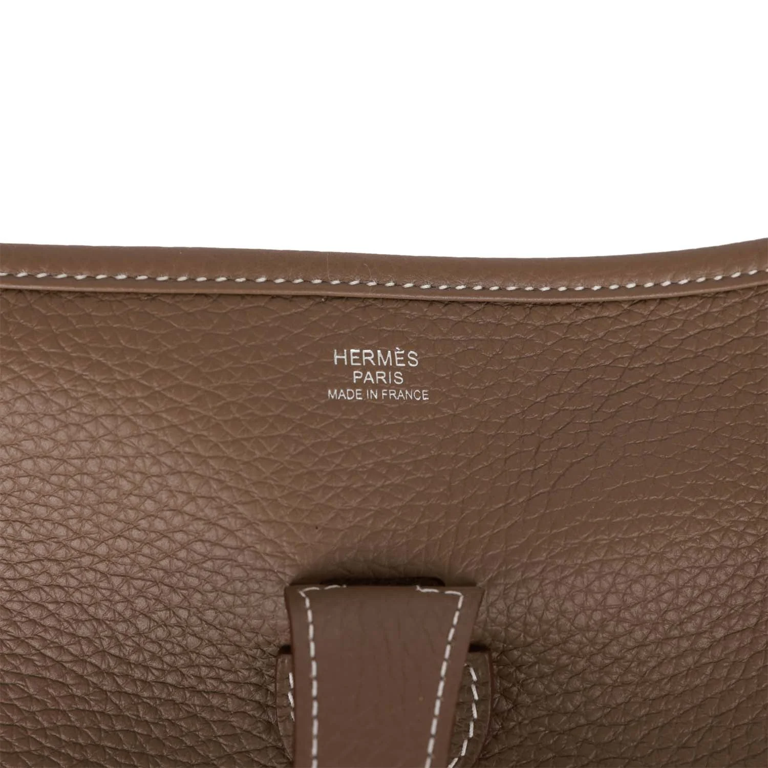 Hermes Evelyne III GM Etoupe Clemence Palladium Hardware
