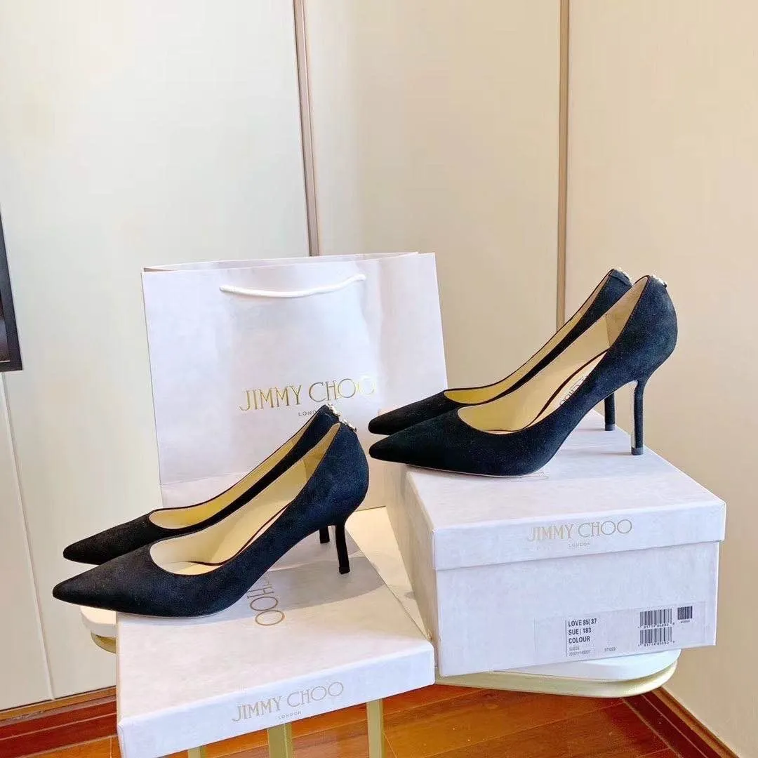 Jc Love Suede Pumps JC Emblem Black