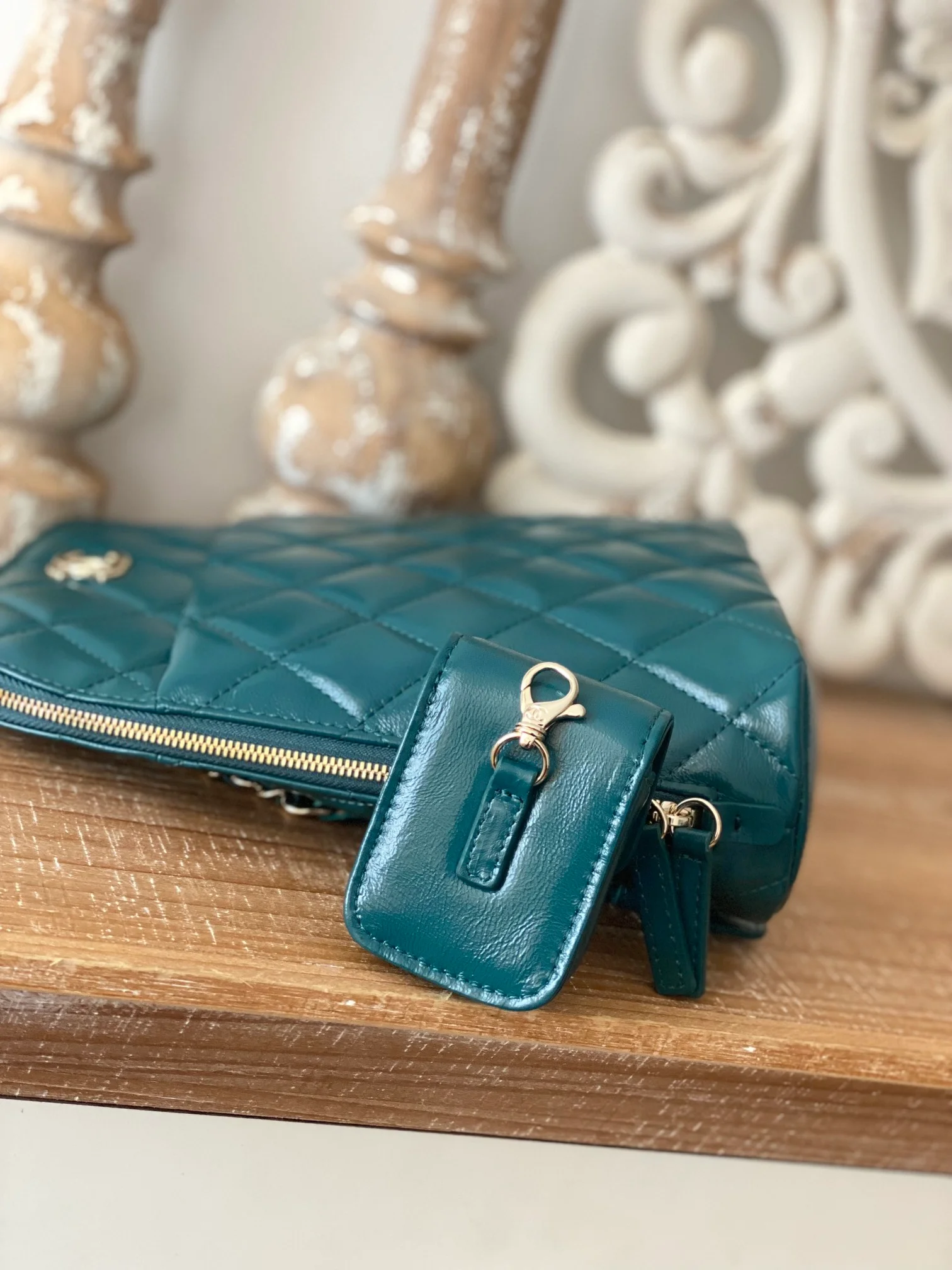 Chanel Rucksack Backpack Mallard Green Bag For Women 21cm/8in