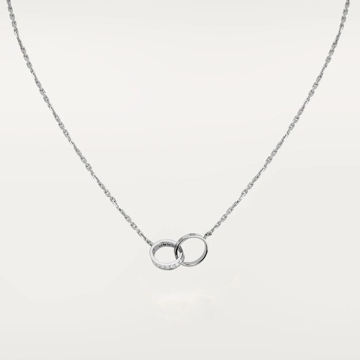 car Love Necklace Interlocking 2 Circles Necklace