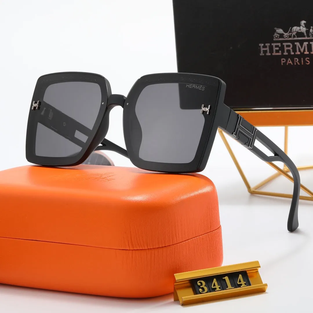 4 color fashion big H hollow temple polarized sunglasses