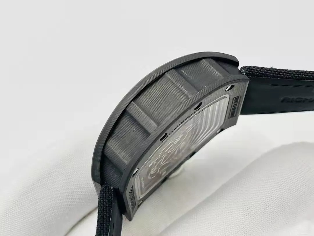 RM055 Skeleton Dial Black Bezel Black Canvas Strap RMS RMUL2