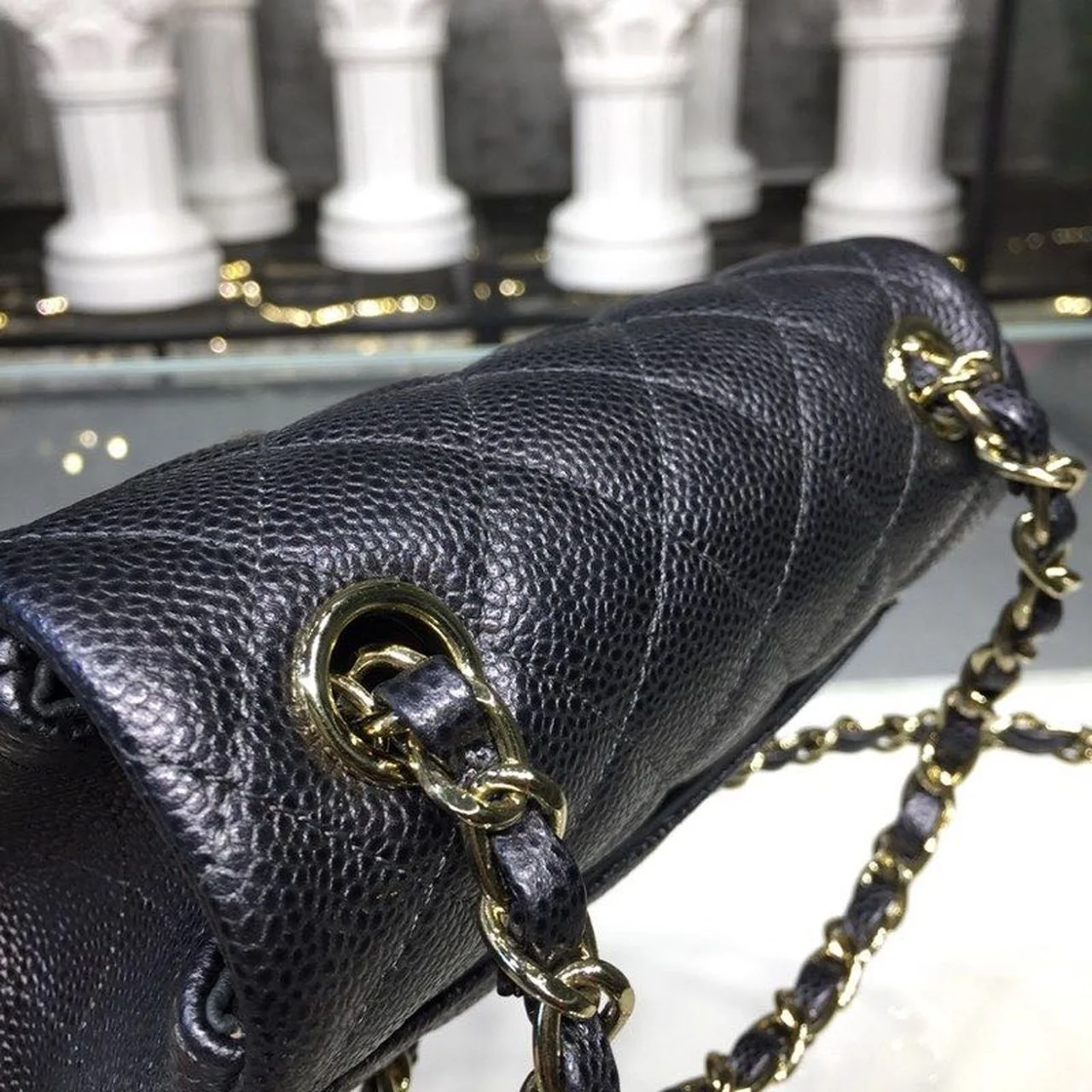 Chanel Mini Flap Bag Caviar Black For Women, Women’s Bags, Shoulder And Crossbody Bags 6.7in/17cm A35200