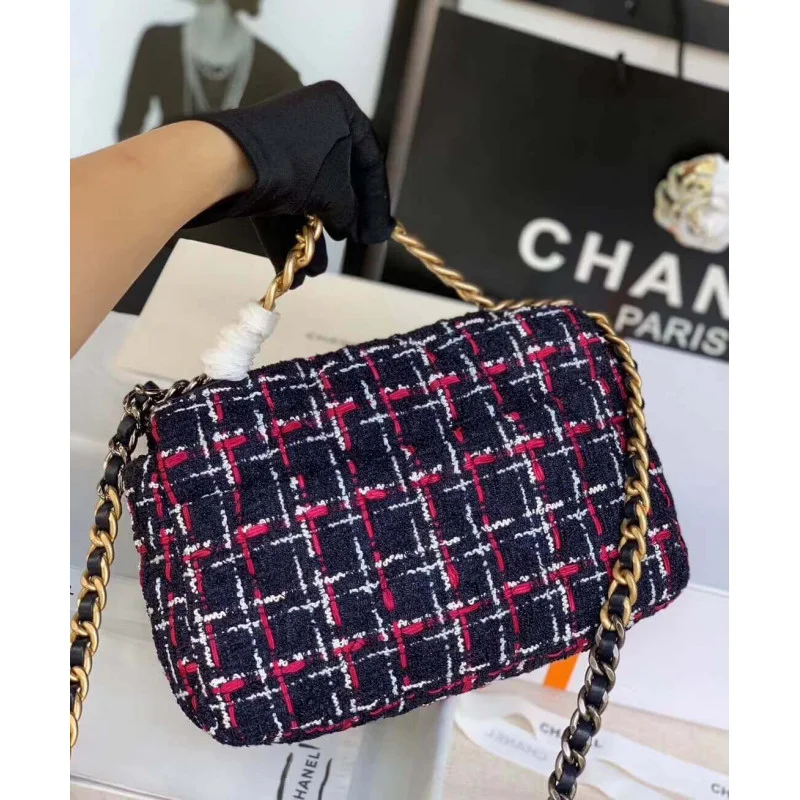 Chanel 19 Flap Bag In Tweed As1160