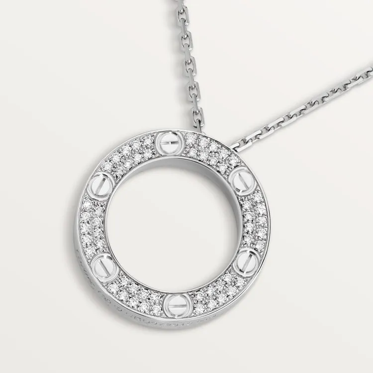 LOVE NECKLACE, DIAMOND-PAVED