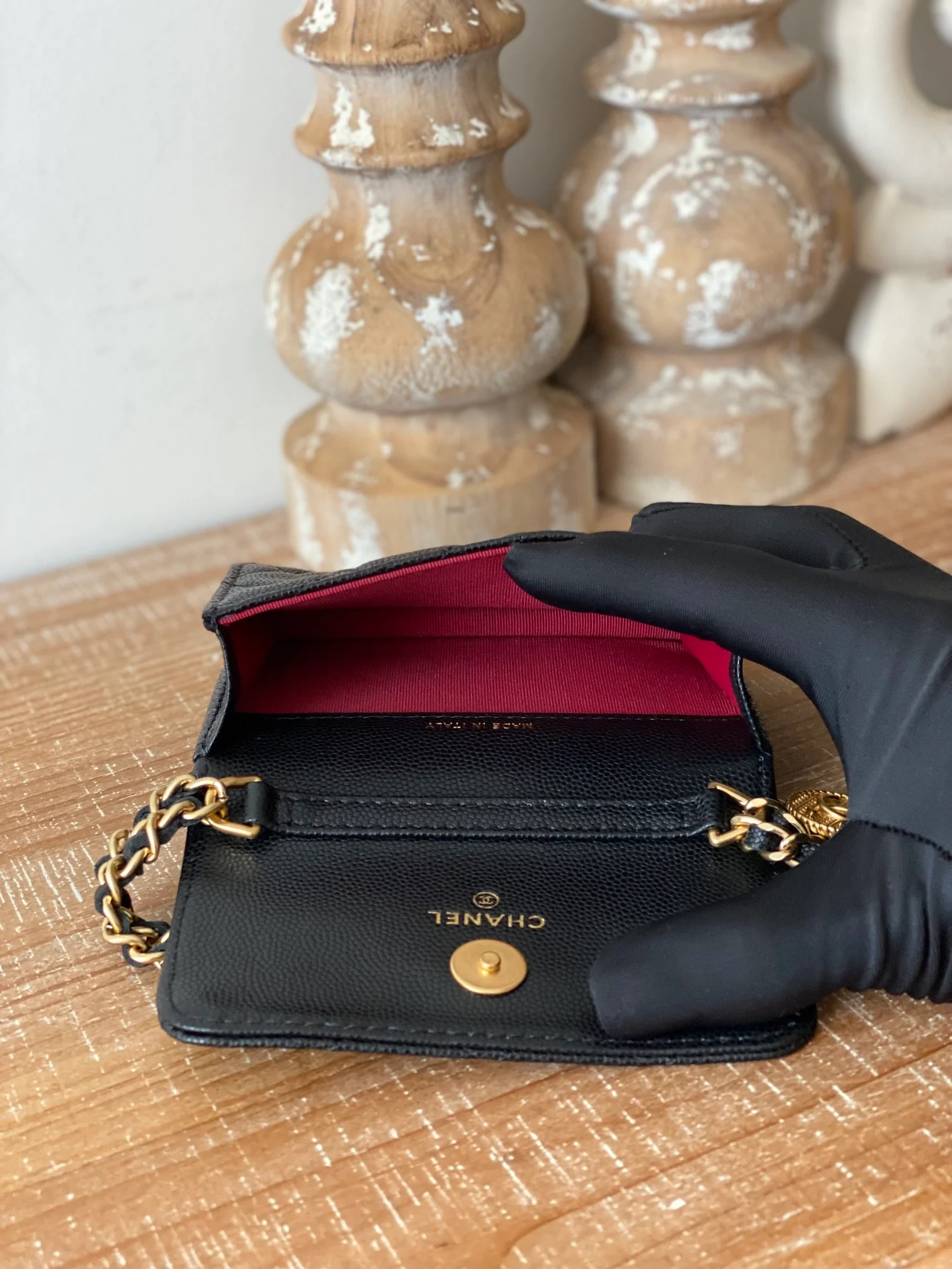 Chanel Clutch With Chain Black For Women, Women’s Bags 4.8in/12.3cm AP2857 B08447 94305