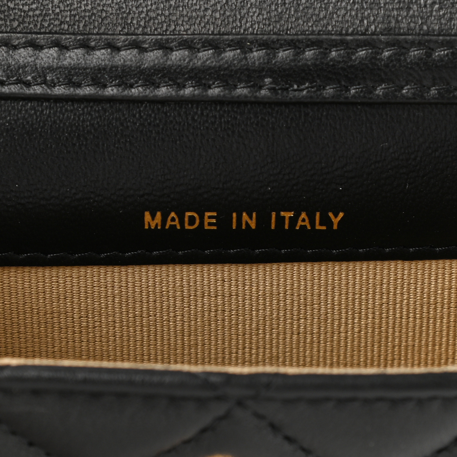 Lambskin Quilted Pearl Crush Flap With Chain Black