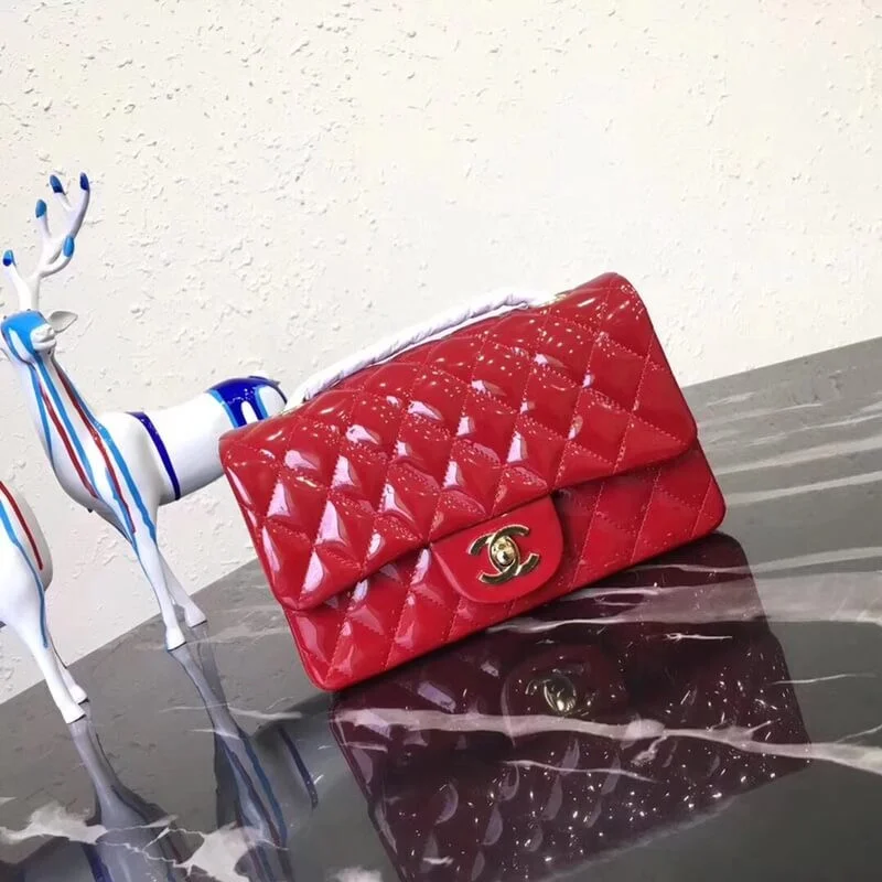 Chanel Pantent Leather 20Cm Class-Flap Bag 1116