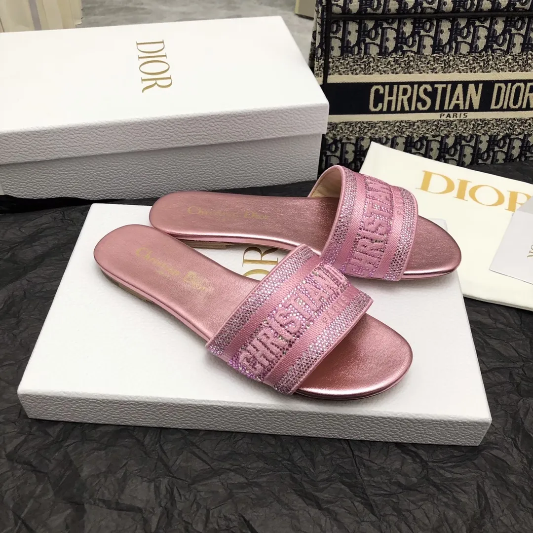 D new arrival women slippers with diamond
