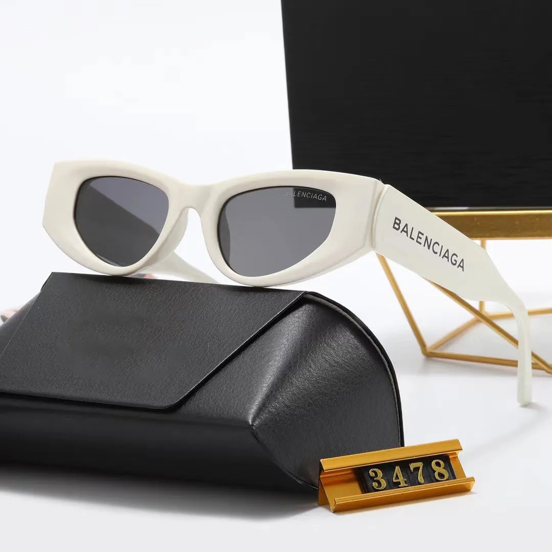 5-color fashion solid color letters LOGO temple polarized sunglasses